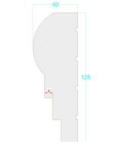 Brau decorativ 125x40 XPS 1.2 m