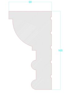 Ancadrament decorativ 165x90 XPS 1.2 m