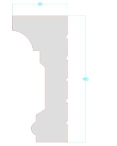 Ancadrament decorativ 180x80 XPS 1.2 m