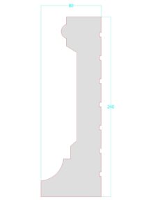 Ancadrament decorativ 240x80 XPS 1.2 m