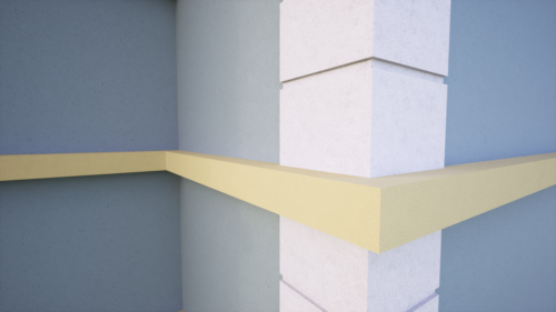 Brâu decorativ din polistiren expandat cu rasina minerala 150x140