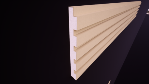 Panou decorativ din polistiren expandat cu rasina minerala, dimensiune 450x50mm, lungime 2000mm