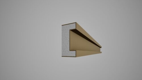 Brâu decorativ din polistiren expandat cu rasina minerala 100x50