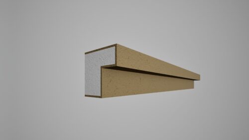 Brâu decorativ din polistiren expandat cu rasina minerala 50x50
