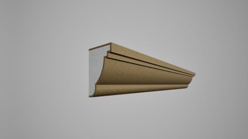 Brâu decorativ din polistiren expandat cu rasina minerala 60x40