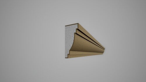 Brâu decorativ din polistiren expandat cu rasina minerala 90x40 A