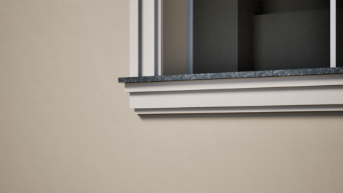 Ancadrament decorativ din polistiren expandat cu rasina minerala  120x50