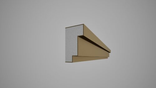 Ancadrament decorativ din polistiren expandat cu rasina minerala  120x70 A