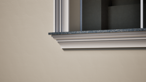 Ancadrament decorativ din polistiren expandat cu rasina minerala  120x80 B