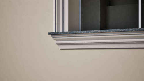 Ancadrament decorativ din polistiren expandat cu rasina minerala  130x65