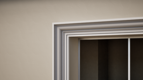 Ancadrament decorativ din polistiren expandat cu rasina minerala  150x115
