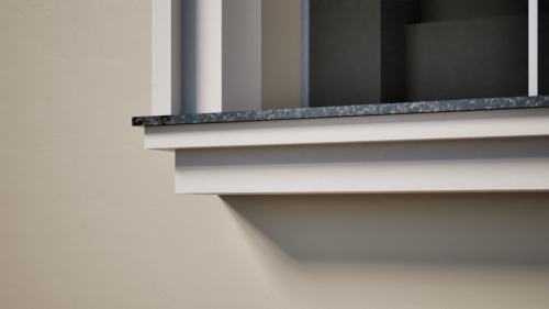 Ancadrament decorativ din polistiren expandat cu rasina minerala  150x250