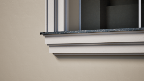 Ancadrament decorativ din polistiren expandat cu rasina minerala  190x100