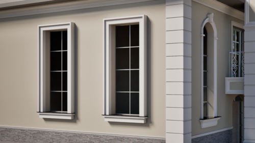 Ancadrament decorativ din polistiren expandat cu rasina minerala  200x200