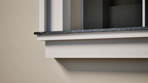 Ancadrament decorativ din polistiren expandat cu rasina minerala  200x200