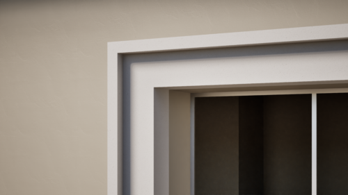 Ancadrament decorativ din polistiren expandat cu rasina minerala  200x200