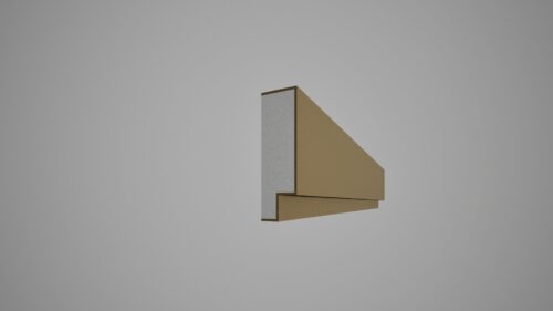 Brâu decorativ din polistiren expandat cu rasina minerala 100x30 D