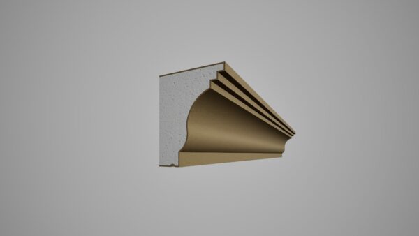 Cornisa decorativa din polistiren expandat cu rasina minerala, dimensiune 140x110x2000mm