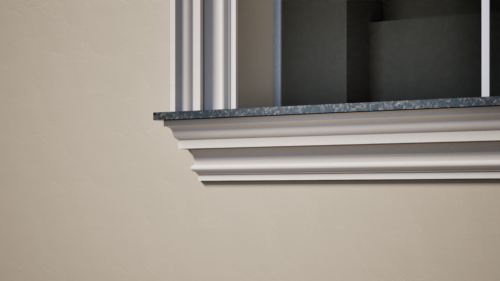 Ancadrament decorativ din polistiren expandat cu rasina minerala  160x80