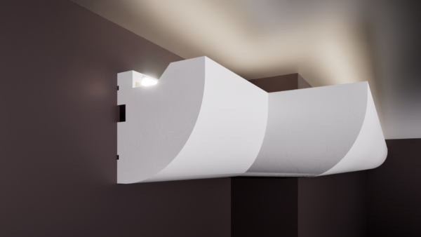 SCAFA LED TB 95x90 Scafă pentru bandă LED TB din polistiren extrudat de culoare albă 80x40