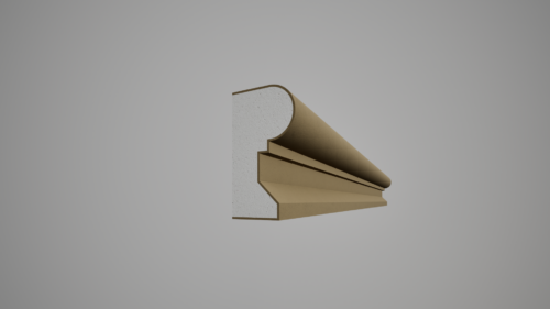 Brâu decorativ din polistiren expandat cu rasina minerala 120x65 A
