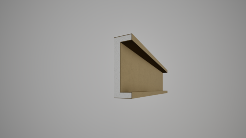 Brâu decorativ din polistiren expandat cu rasina minerala 250x80